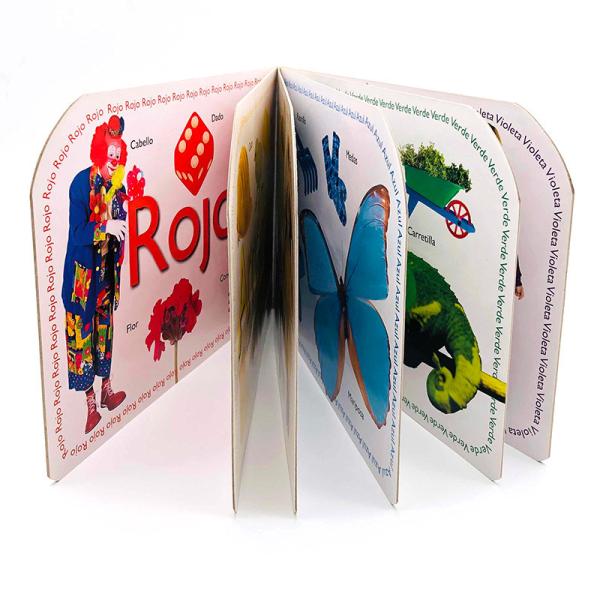 Papel natural de qualidade Crianças Esquina redonda Livro de capa dura Impressão com LOGO Spot UV