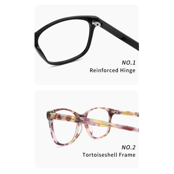 Lentille faite main de prescription de femmes de lunettes de prescription d'acétate disponible