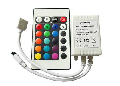 24 Key IR Color Changing Led Controller RGB With Li Battery 3 Channels CE / RoHS