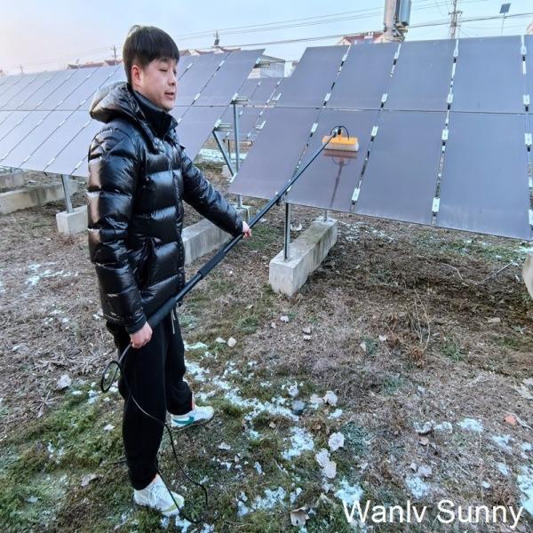Physical Cleaning Solar Panel Brush with 55 Cm Flat Head and 10.0 M Telescopic Handle