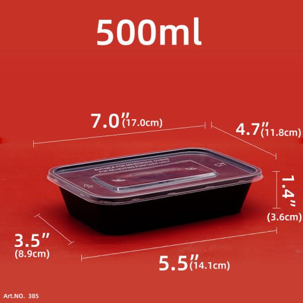 PP Disposable Packing Bento Box, Freezer Microwavable Plastic Container With Lid Eco Food Packaging Boxes Biodegradable