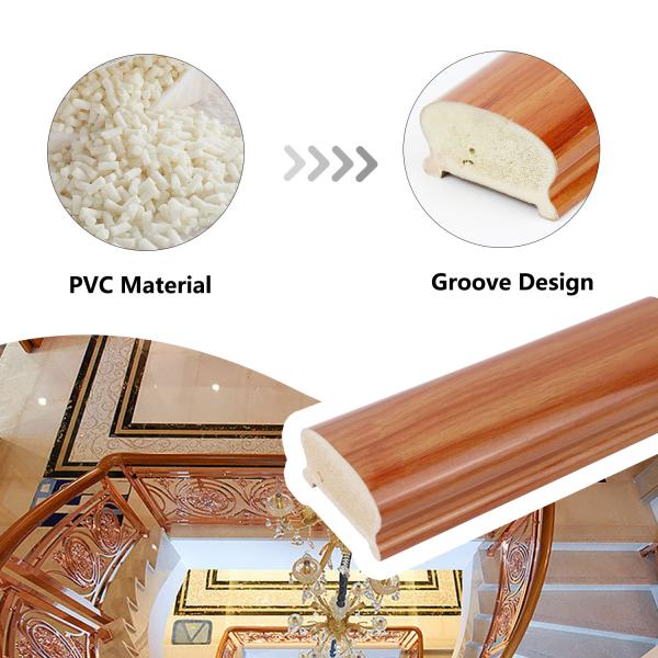 Modern Design PVC Stair Handrail For Home Decor And Stair Parts