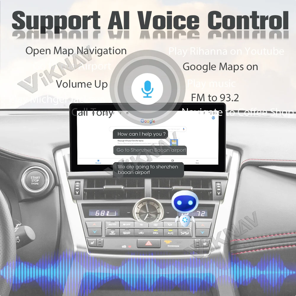 Авторадио Viknav Для LEXUS NX NX200 NX200T (2015 2016) 12,3 дюйма сенсорный экран Carplay Автомобиль GPS навигация мультимедиа
