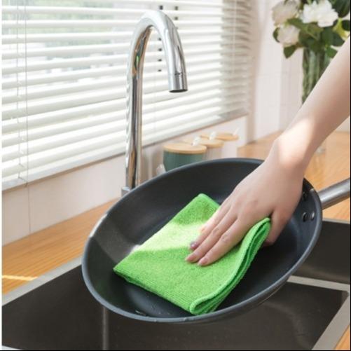 High Water Absorption Cellulose Cleaning Cloths Microfiber Cleaning Cloth 30x30cm