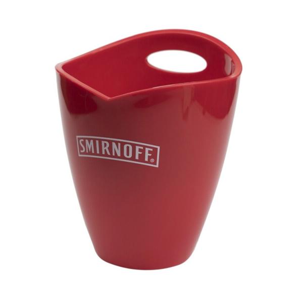 Smirnoff Vodka Red Plastic Champagne Ice Bucket Bar Beer Cooler Bucket