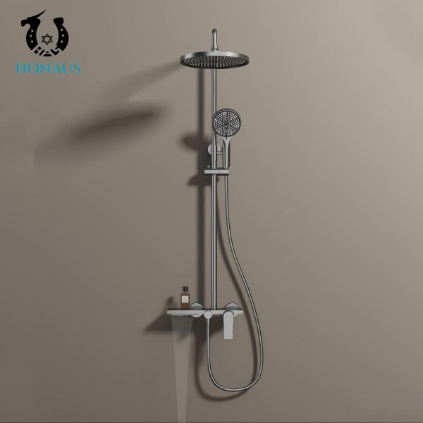 Exposed Valve Showers Best Brass Body White Gold Premium Ceramic Core Luxury Hotel