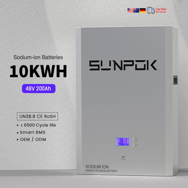 Batterie au lithium pour centrale solaire 48V 200ah, batterie sodium-ion pour stockage d'énergie