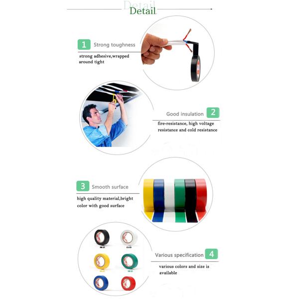 Waterproof PVC Electrical Tape For Electric Cable Insulation,Car Cabling