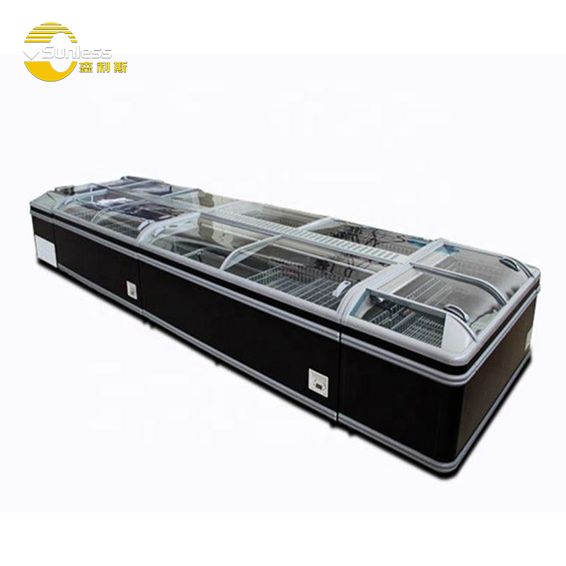 600L - 1000L Combined Island Freezer Single Temperature Sliding Door Freezer 340W - 560W