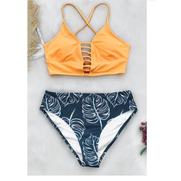 ORANGE BOHO TANK BIKINI