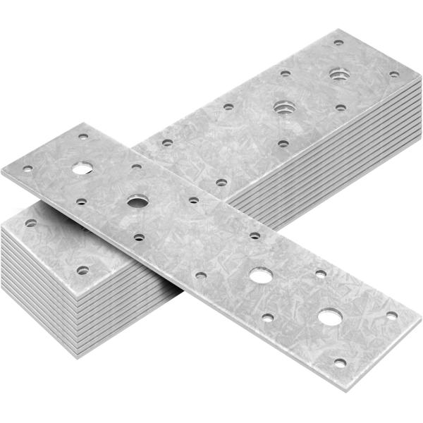 12 Pack Flat Mending Plate Hot Dip Galvanized Steel Corner Brace Repair Fixing