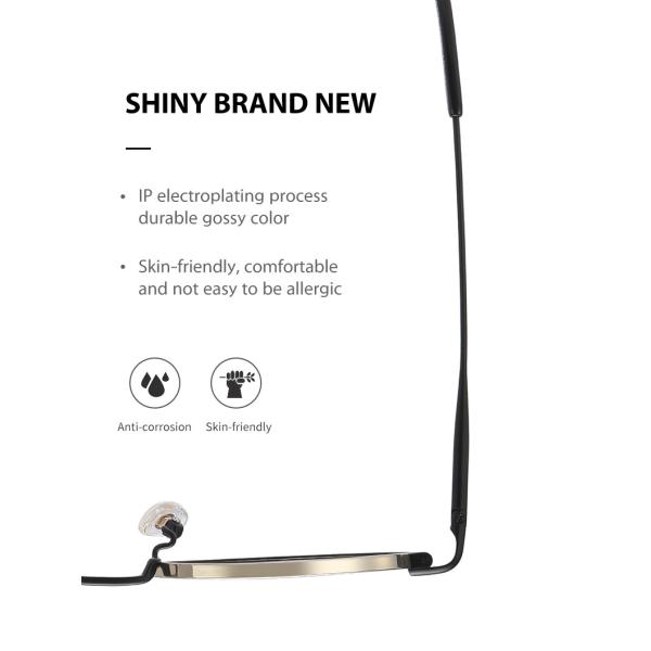 Круглые стекла стекел 145mm рамки титана анти- голубые светлые могут изменить миопическое