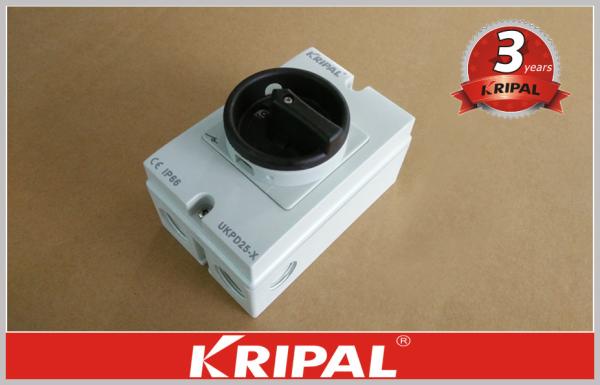 Miniature Solar PV 25A Power Isolation On Off Rotary Disconnect Switch IP66