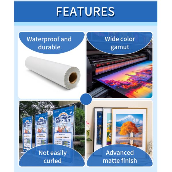 230gsm RC Matte Inkjet Photo Paper Roll for Professional Pigmented Art Photo Printing