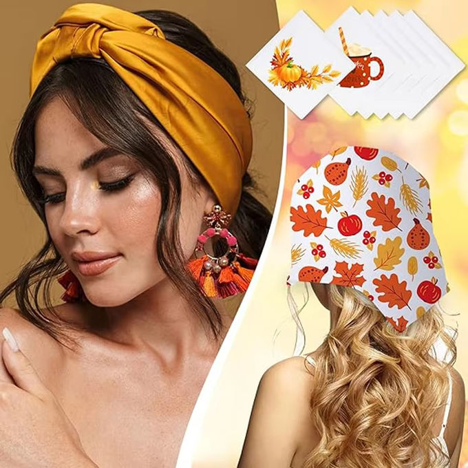 Personalized Hand Towels Polyester Sublimation Blank Handkerchiefs Plain Unisex Bandana Diy Headband