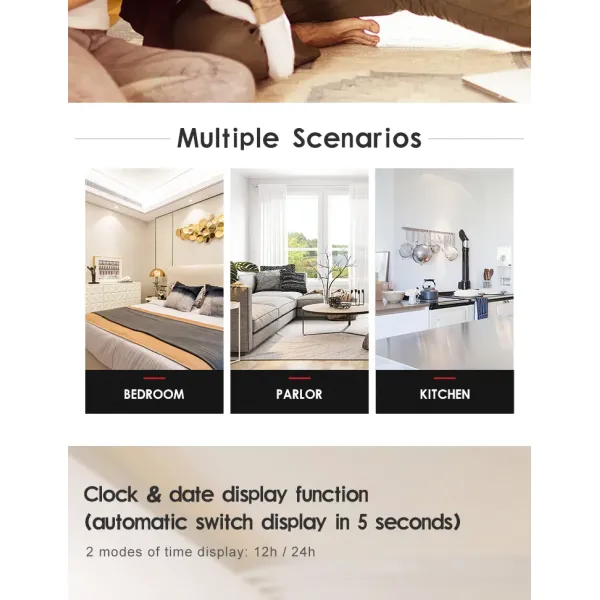 HTC-2 Indoor Outdoor Hygro Thermometer with Temperature Display Memory Calendar Clock