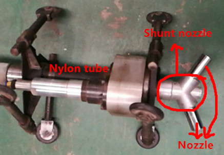 Abrasive Steel Pipe Shot Blasting Machine , Stable Pipe Blasting Equipment 