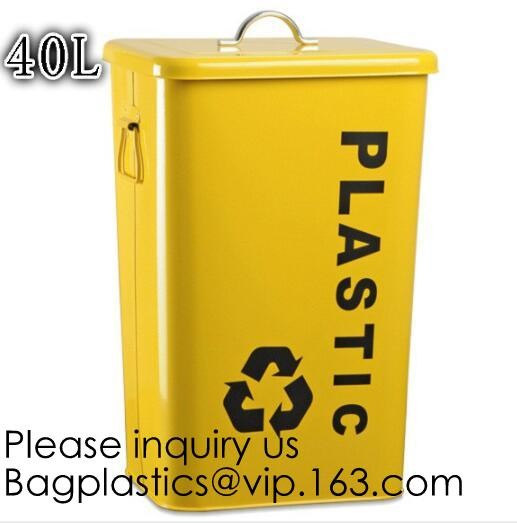 Household Metal Tin Garbage /Dust Bin,Metal Dog Pet Food Storage Bin Tin/Galvanized Trash Can/Garbage Bin,Store Supplies
