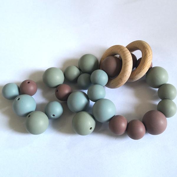 Round 19mm Silicone Beads Baby Silicone Teething Jewelry for Pendant