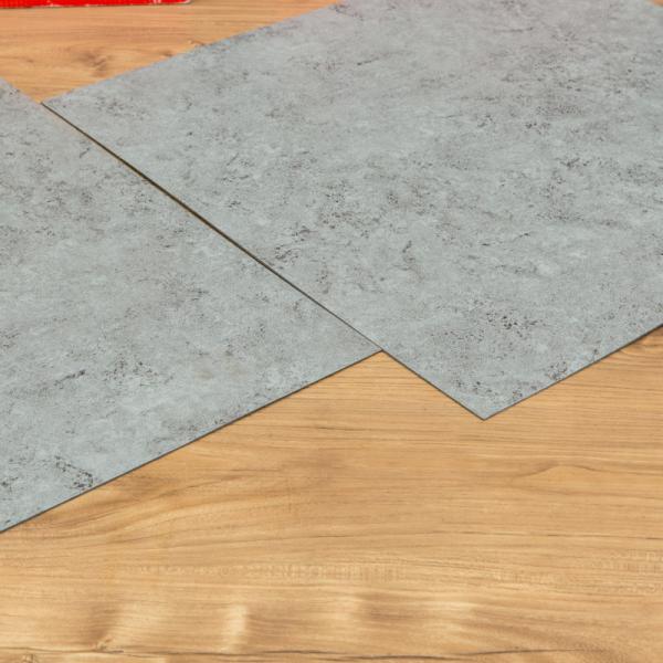 Flame Retardant Solid Luxury Vinyl Tile Flooring Stone Look Environmental Protection