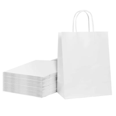 Custom Color Accepted Luxury White Gift Shopping Jewelry Package Kraft Paper Bag