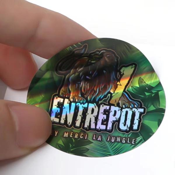 3D голографические наклейки на печати водонепроницаемые многоразовые катумизированные размеры