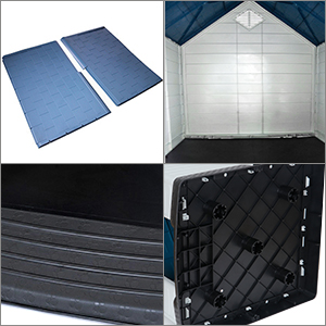 Large Plastic Dog House Outdoor Indoor Doghouse Puppy Shelter Water Resistant Easy Assembly Sturdy Dog Kennel