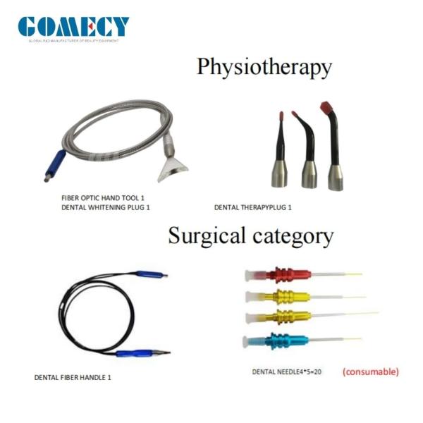 Gomecy 650nm 980nm Laser Dental Dispositivo de Terapia Física Para Aliviar a Dor dos Dentes