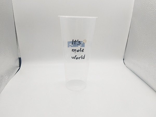 In Mould Label Plastic Clear Cup 700ml BPA Free -20 to 120℃ Temperature