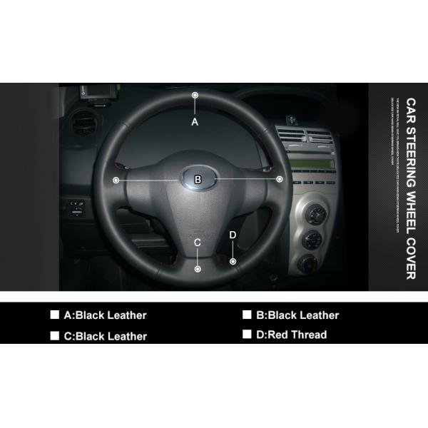 Artificial Leather Custom Steering Wheel Cover for Toyota Yaris Vios RAV4 2006 2007 2008 2009 2010 2011 2012 2013 Scion XB