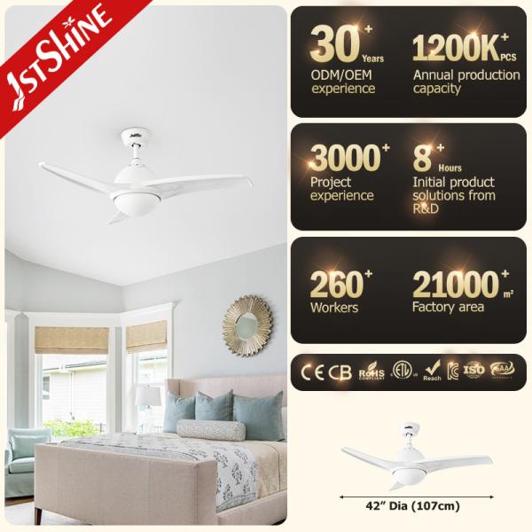 Mini iluminação de mudança de cor Ventilador de teto led pequeno com luz e controle remoto