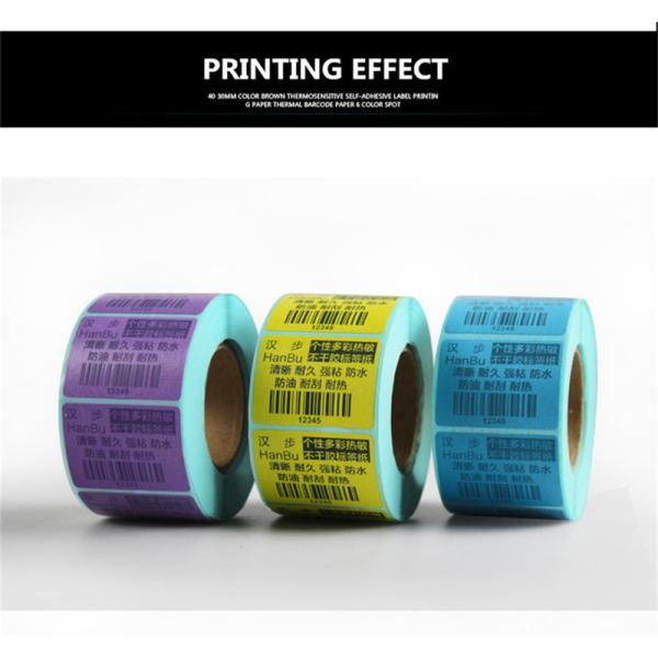 Industrial Colorful Thermal Label Sticker Blue Pink Colored Adhesive Labels Roll