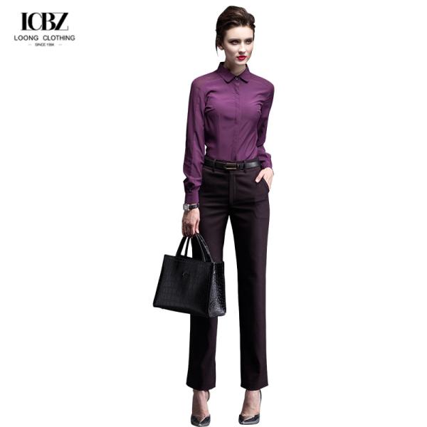 2022 Чистый твердый белый случайный формальный дамский блузка верхний для офисной леди по доступной цене