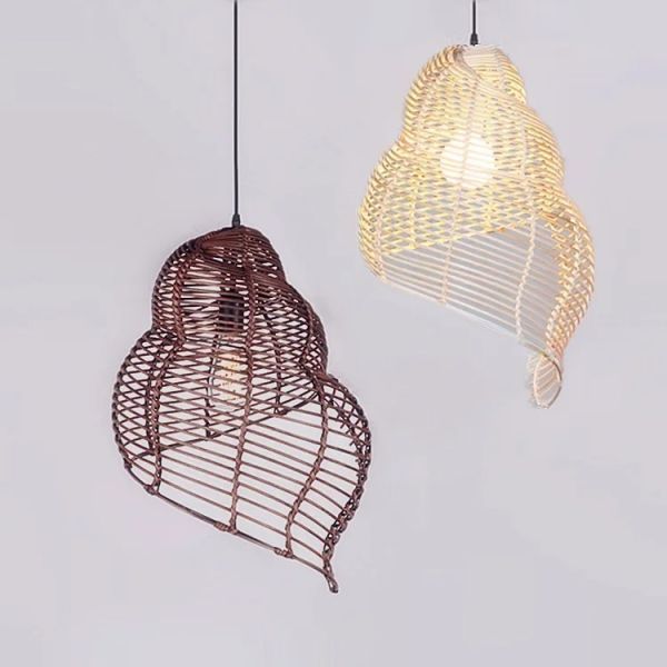 Study Room Lights Parlor home decor Southeast Asia Bamboo Conch Pendant Lamp(WH-WP-110)
