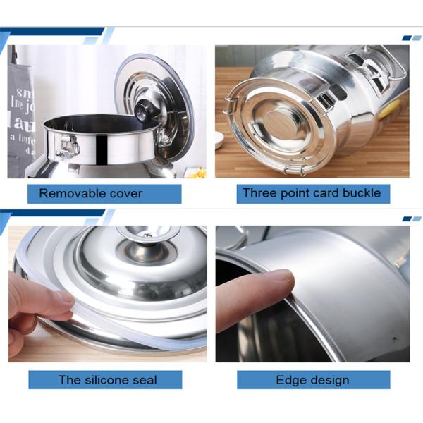 Mini  7 Litres Reusable food containers Silver colour Stainless Steel milk can