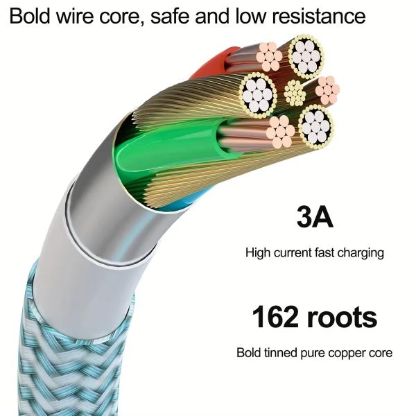 3A Fast Charging Type-C to Type-C Cable For iPhone15 Charger 60W USB-C Charging Cable