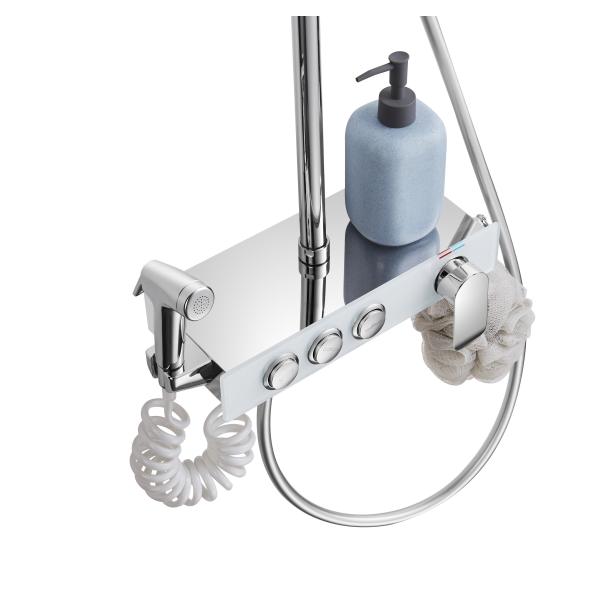 Полируя почищенный щеткой установленный стеной ливень нержавеющей стали установил электрическую плакировку