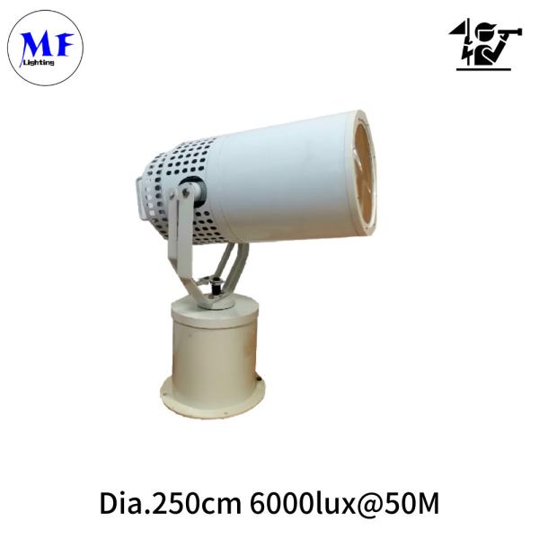 2.5° Feixe 500W IP66 Luz de busca LED 316L Lâmpadas de aço inoxidável 300W/400W/500W/600W