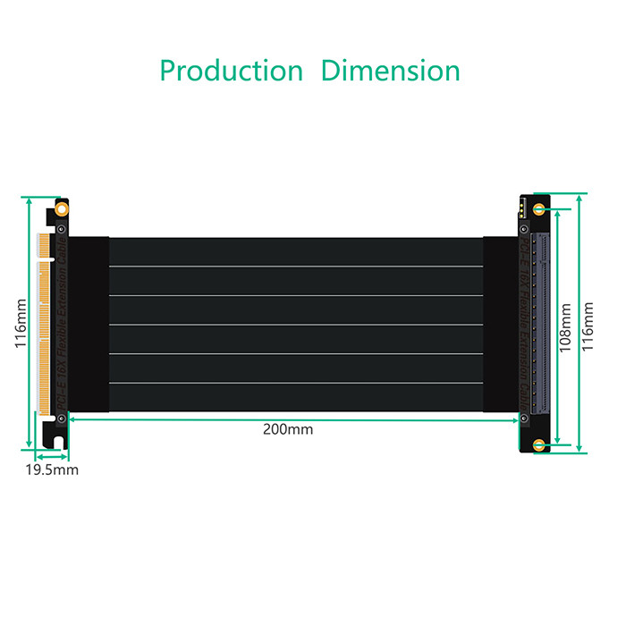 Видеокарта 16X вертикальное Kickstand PCI e 3,0 со светом СИД RGB и расширением Cabl PCI-E