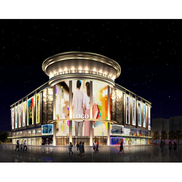 P31.25 Led Flexible Curtain Mesh Screen Led Advertising Transparent Curtain Wall Display Outdoor Waterproof LED Net Screen