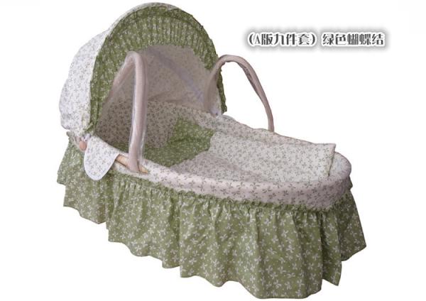 grass corn husk baby moses basket bed with liner set vehicle-mounted at home
