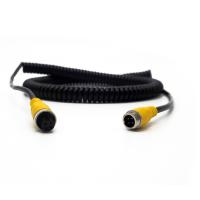 Fio dos acessórios 5m 4 Pin Aviation Cable Spring Extension da câmera do carro de RoHS para o carro que inverte a câmera