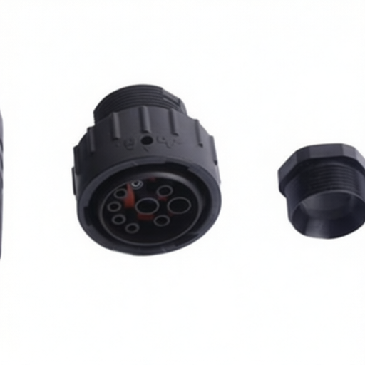 Durable industrial female cable connector Amphenol AHDP06-24-91S-BS1 with bayonet locking mechanism and polyamide housing