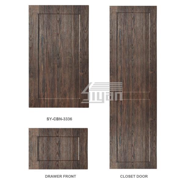 Wood Grain Bathroom Cabinet Doors Carb2 Mdf Board Material Custom Size