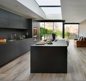 Melamine Board Premade Kitchen Cabinets Units Modular Glass