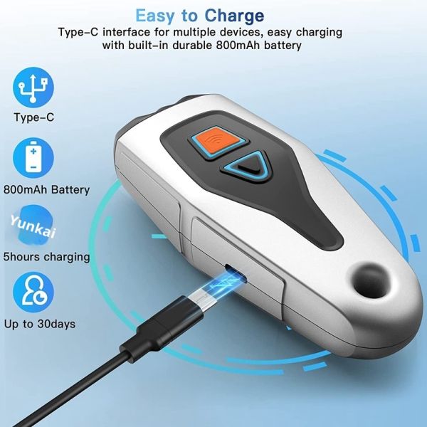 Dual Probe Ultrasonic Dog Repeller LED Light Rechargeable Waterproof Anti-Barking Training Devices Handheld Outdoor Use Plastic
