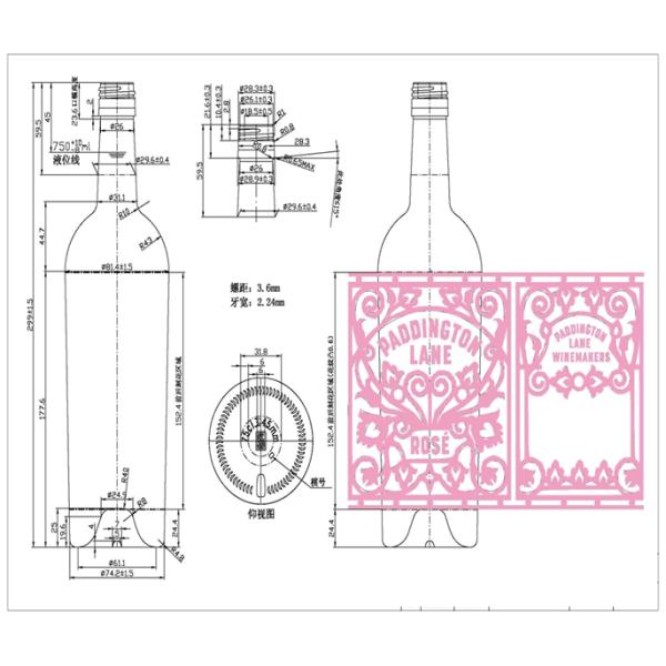 Ясный наградной графинчик вискиа с бутылкой стекла вискиа деревянной пробочки полностью покрытой отполированной