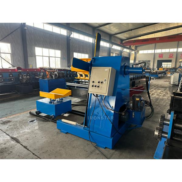 “5 Ton 500mm Width Hydraulic Decoiler With Car Automatic Hydraulic Uncoiler Machine For Metal Sheet Roll Forming Line”