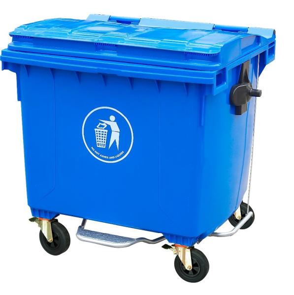 1100L  wheelie mobile plastic garbage bin for residential industrial medical use