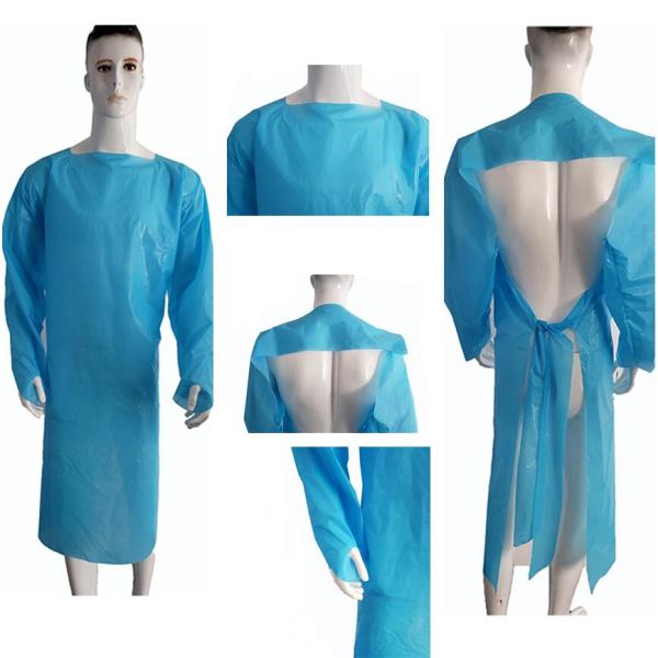 S&J Hospital Non-sterile doctor medical surgical gowns EN13795 waterproof disposable isolation surgical gown with thumb loop